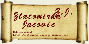 Zlatomirka Jačović vizit kartica